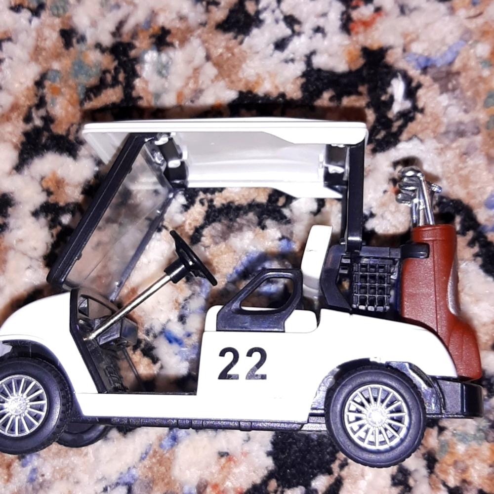 Kintoy Golf Cart Club Car 4.5" Diecast Scale Model Pull Back And Go